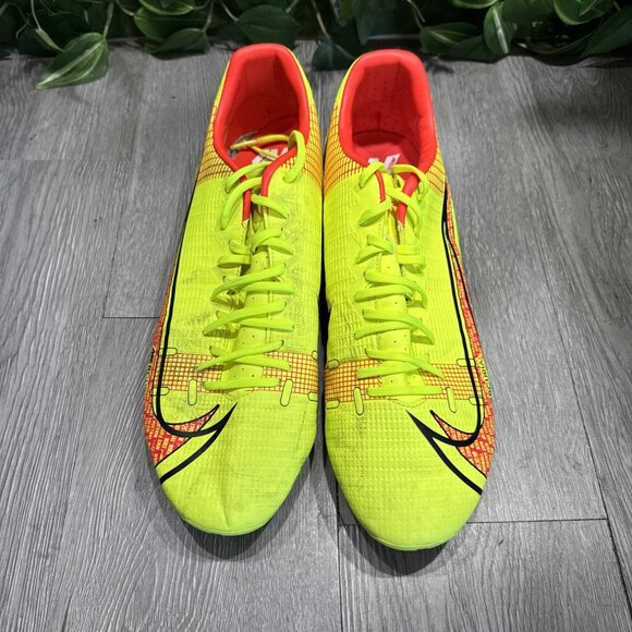 Nike Vapor 14 Academy FG/MG Volt Crimson Soccer Cleats CU5691-760 Sz 11.5 main image 6